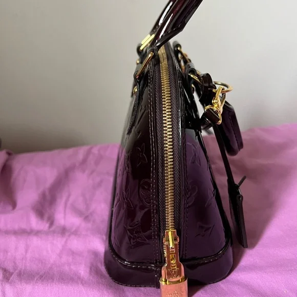 Louis Vuitton Glossy Dark Red Satchel - Picture 3 of 9